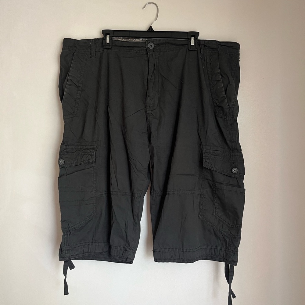 Plugg Charcoal Black Cargo Shorts
